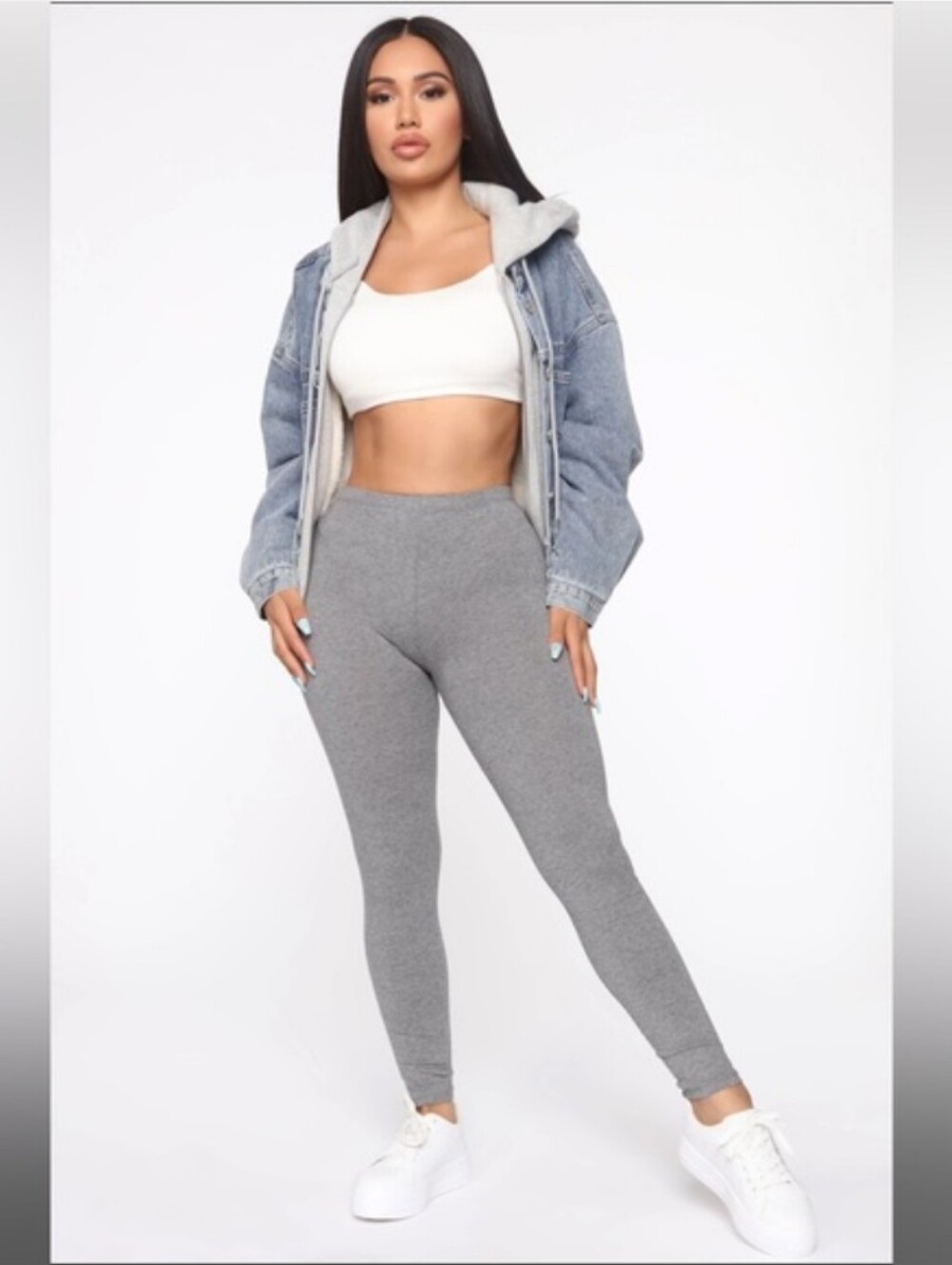 Fashion Nova Double Layer Denim Jacket- XL